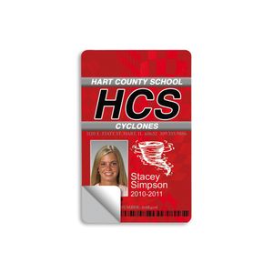 24 mil Adhesive Plastic ID Card w/ Mylar Back