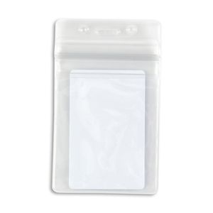 Clear Vertical Sealable Badge Holder - 50 Pack