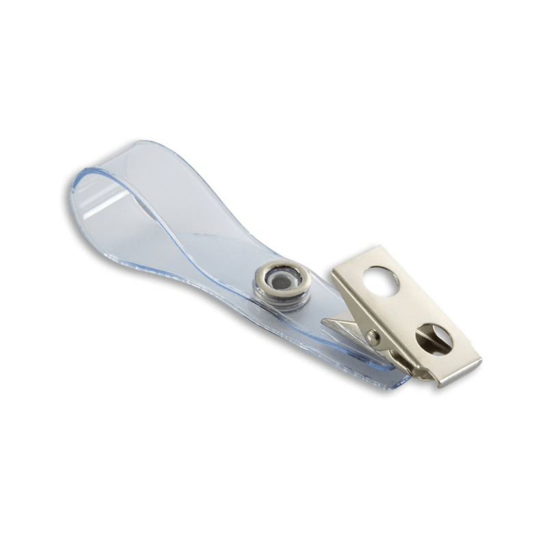 Extra Long Clear ID Badge Clip - IDville