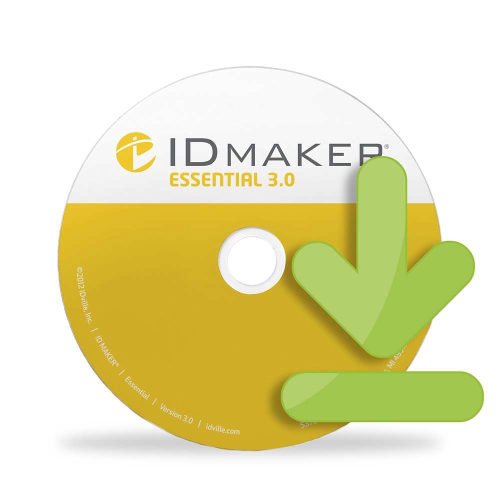 ID Maker Card Edge 2 Sided Printer Machine & Supply Kit for Badge Printing  - Print Professional Quality Identification Badges - IDMaker Software