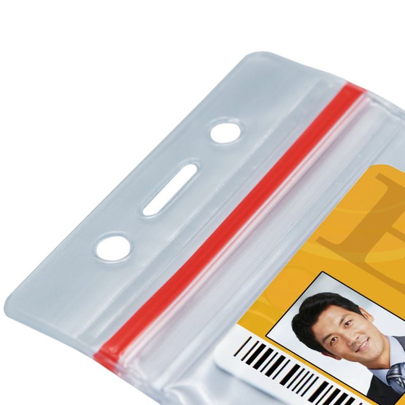 Dual Open-Style ID Card Holder with Badge Reel - 10 box