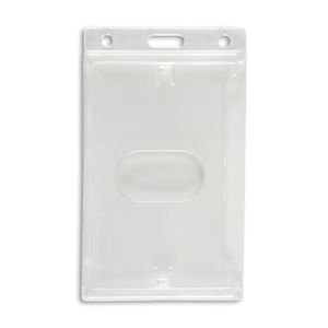 Vertical Hard Plastic Badge Holder - 50 Pack