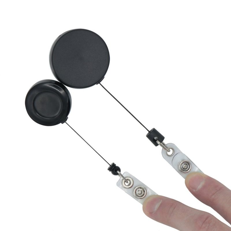 4 Pieces Retractable Badge Holder Heavy Duty Badge Reels ID Holder