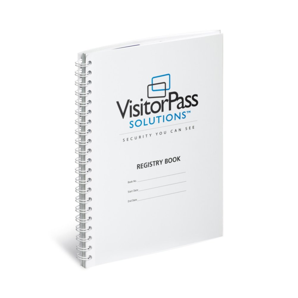 Visitor Log Book, Spiral-Bound Visitor Badges, Guest Register Book, Carbon  Copy - 150 Badges