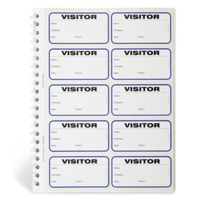 Spiral-bound Temporary Visitor Login Book