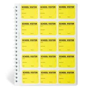 Spiral-bound Temporary School Visitor Login Book