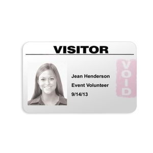 Self-Expiring Thermal Print Badges 3 x 2" Tab