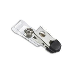 Rubber Tip ID Badge Clip - 100 Pack