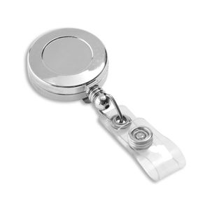 Round Metallic Colored Badge Reel - 25 Pack