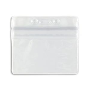 Clear Horizontal Sealable Badge Holder - 50 Pack