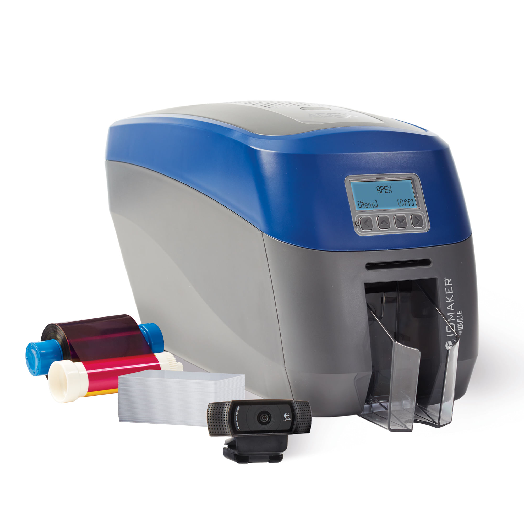  ID Maker Apex 300 Print Ribbon - Full-Color YMCKO Printer  Ribbon - for PVC ID Badge Cards - Professional Print Quality - Official ID  Maker Brand Printer Ribbon : Office Products