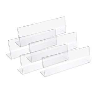 Acrylic Desktop Nameplate Holder – 5 Pack