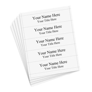 8”x2” Perforated Nameplate Card Stock – 25 Pack