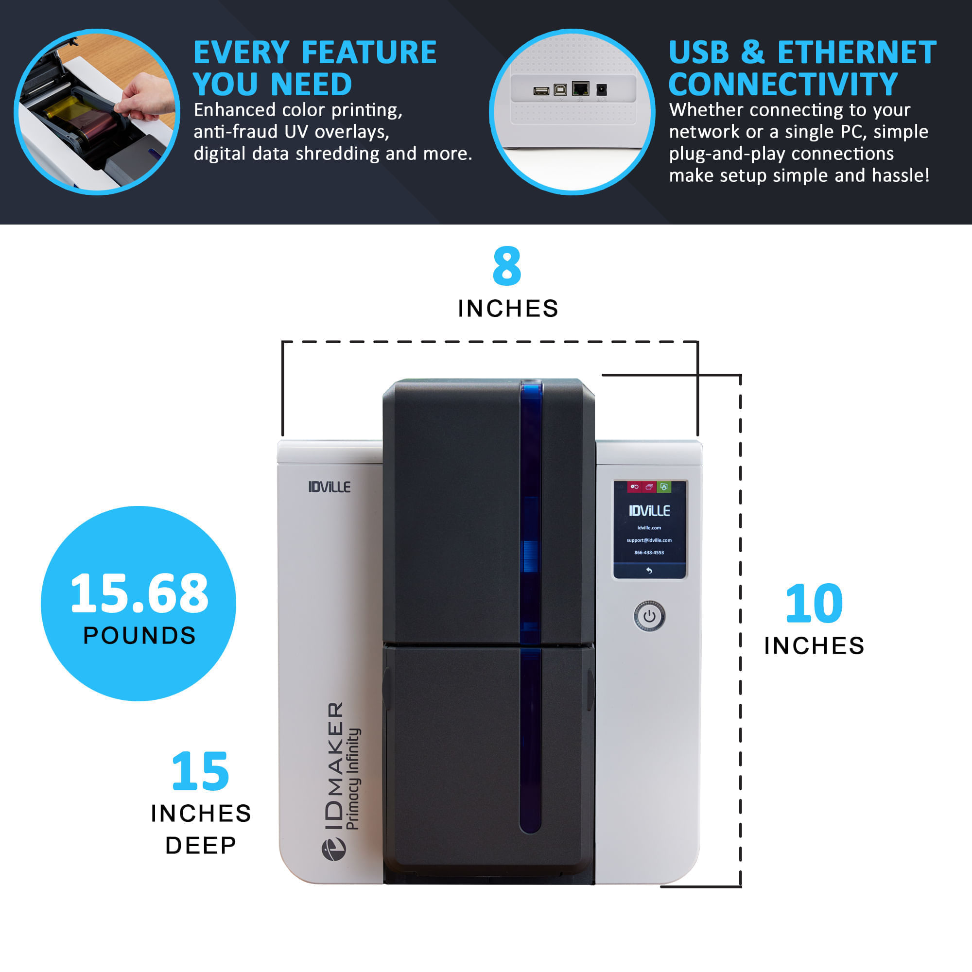 ID Maker Infinity - 1-Sided ID Card Printer - IDville